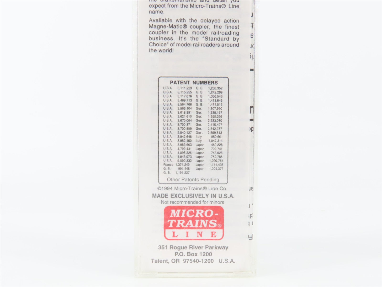 N Scale Micro-Trains MTL 720 PURR Prospect and Upper Ridge Box Car 720 RTR