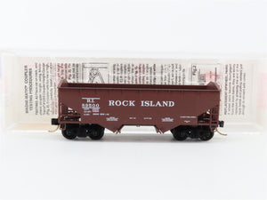 N Scale Micro-Trains MTL 90010 Rock Island 33' 2-Bay Hopper Factory Interior RTR
