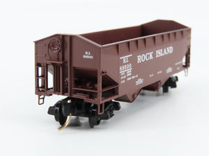N Scale Micro-Trains MTL 90010 Rock Island 33' 2-Bay Hopper Factory Interior RTR
