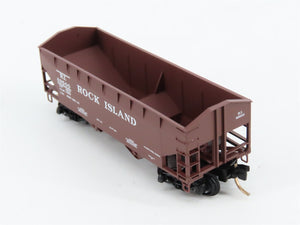 N Scale Micro-Trains MTL 90010 Rock Island 33' 2-Bay Hopper Factory Interior RTR