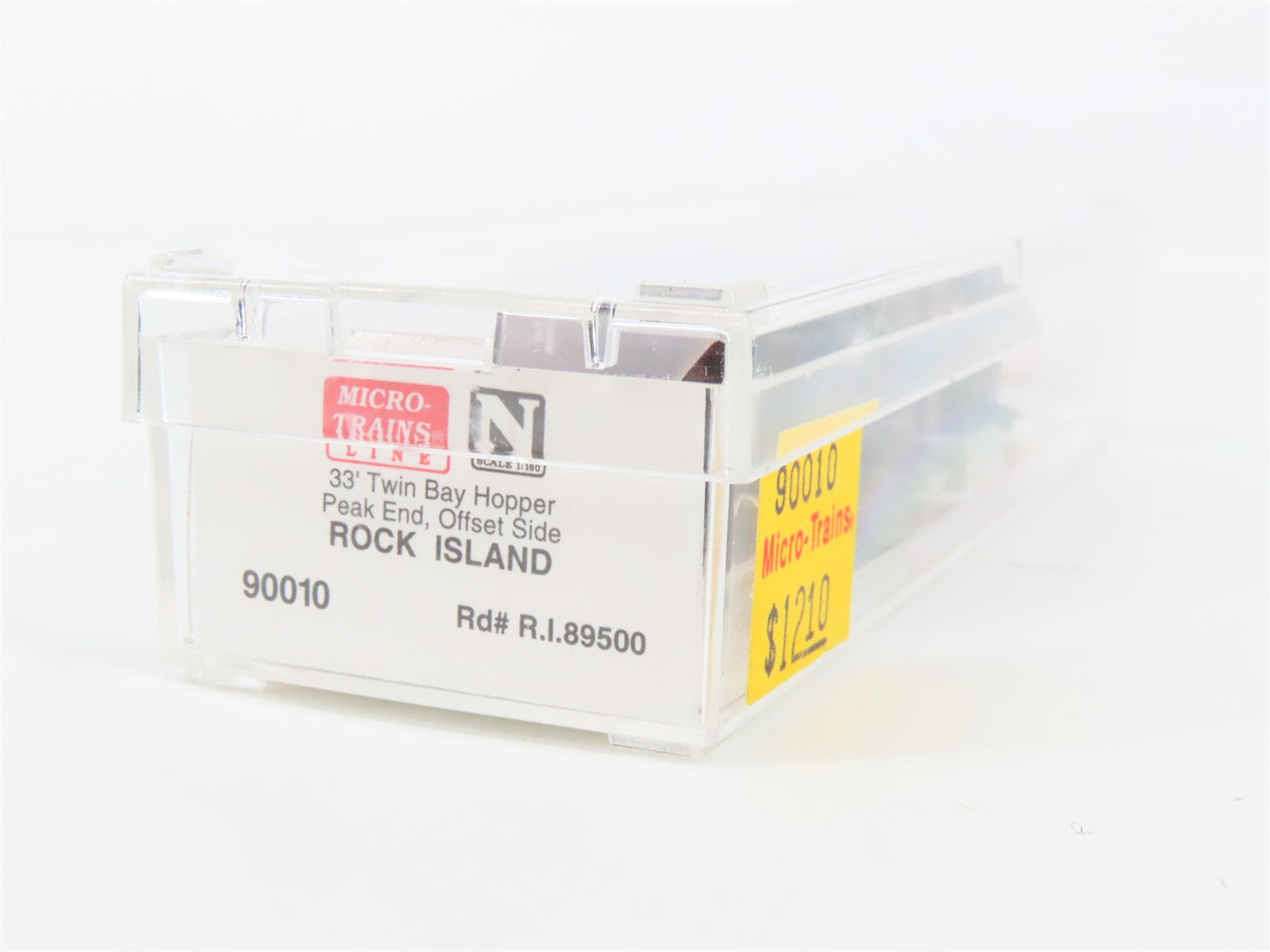 N Scale Micro-Trains MTL 90010 Rock Island 33' 2-Bay Hopper Factory Interior RTR