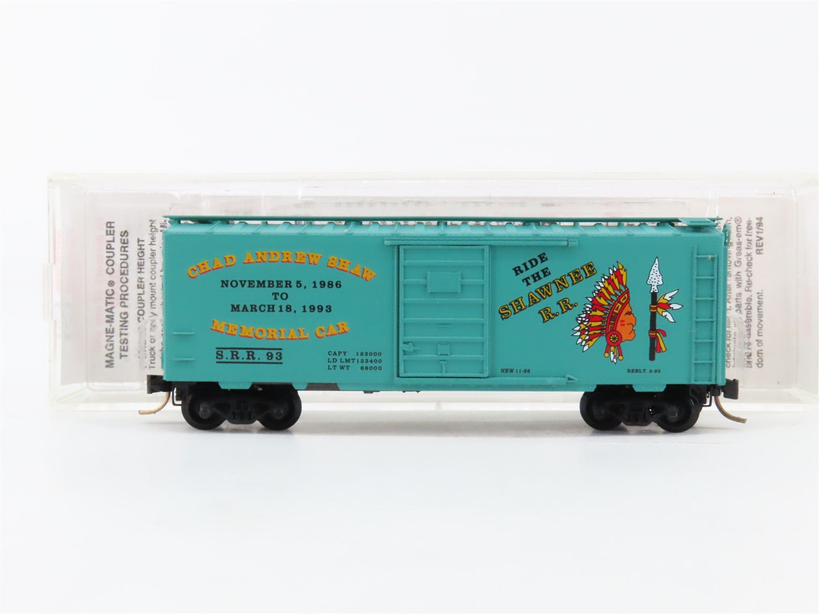N Scale Micro-Trains MTL SRR Shawnee Railroad Box Car 93 RTR