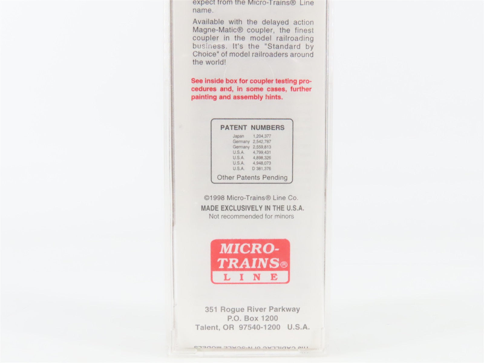 N Scale Micro-Trains MTL 37010 CR Conrail 50' Box Car 174605 RTR