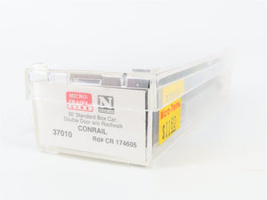 N Scale Micro-Trains MTL 37010 CR Conrail 50' Box Car 174605 RTR