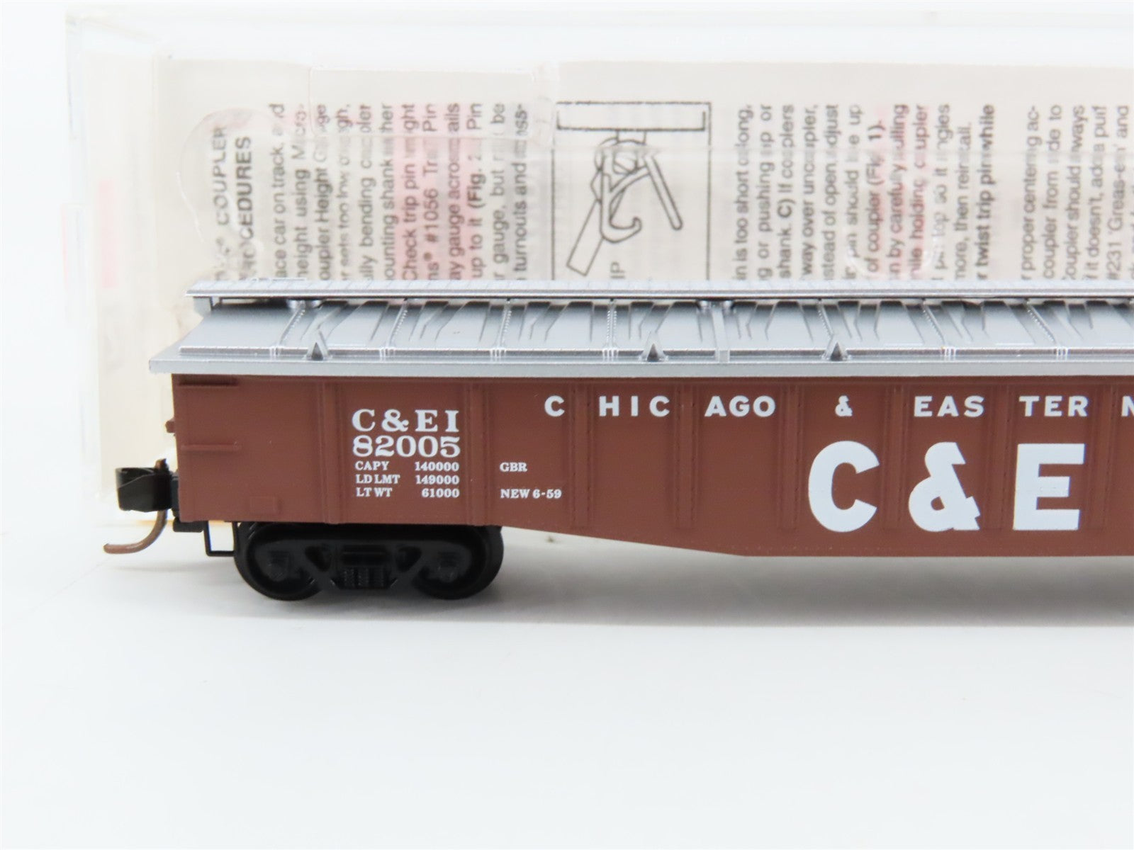 N Micro-Trains MTL 106030 C&EI Chicago & Eastern Illinois 50' Gondola 82005 RTR