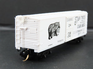 N Scale Micro-Trains MTL 42010 Stark Bro's 40' Double-Sheathed Wood Box Car RTR