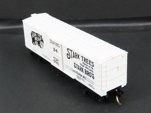 N Scale Micro-Trains MTL 42010 Stark Bro's 40' Double-Sheathed Wood Box Car RTR