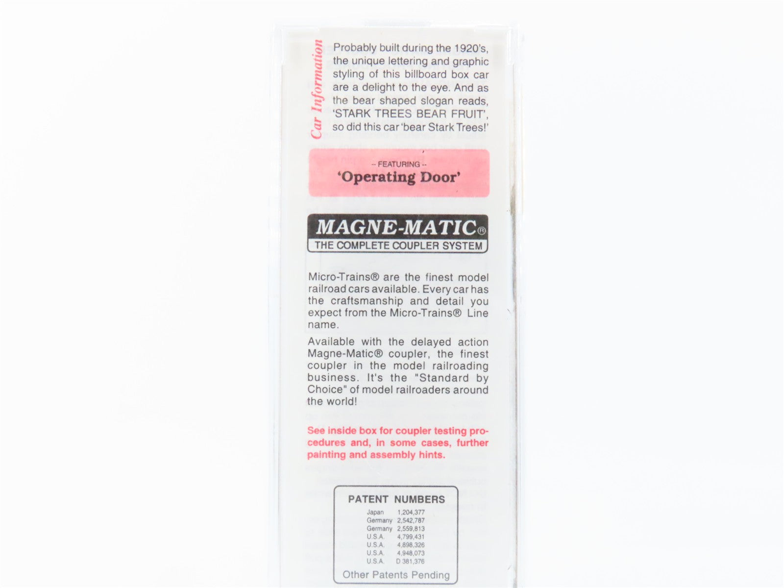 N Scale Micro-Trains MTL 42010 Stark Bro's 40' Double-Sheathed Wood Box Car RTR