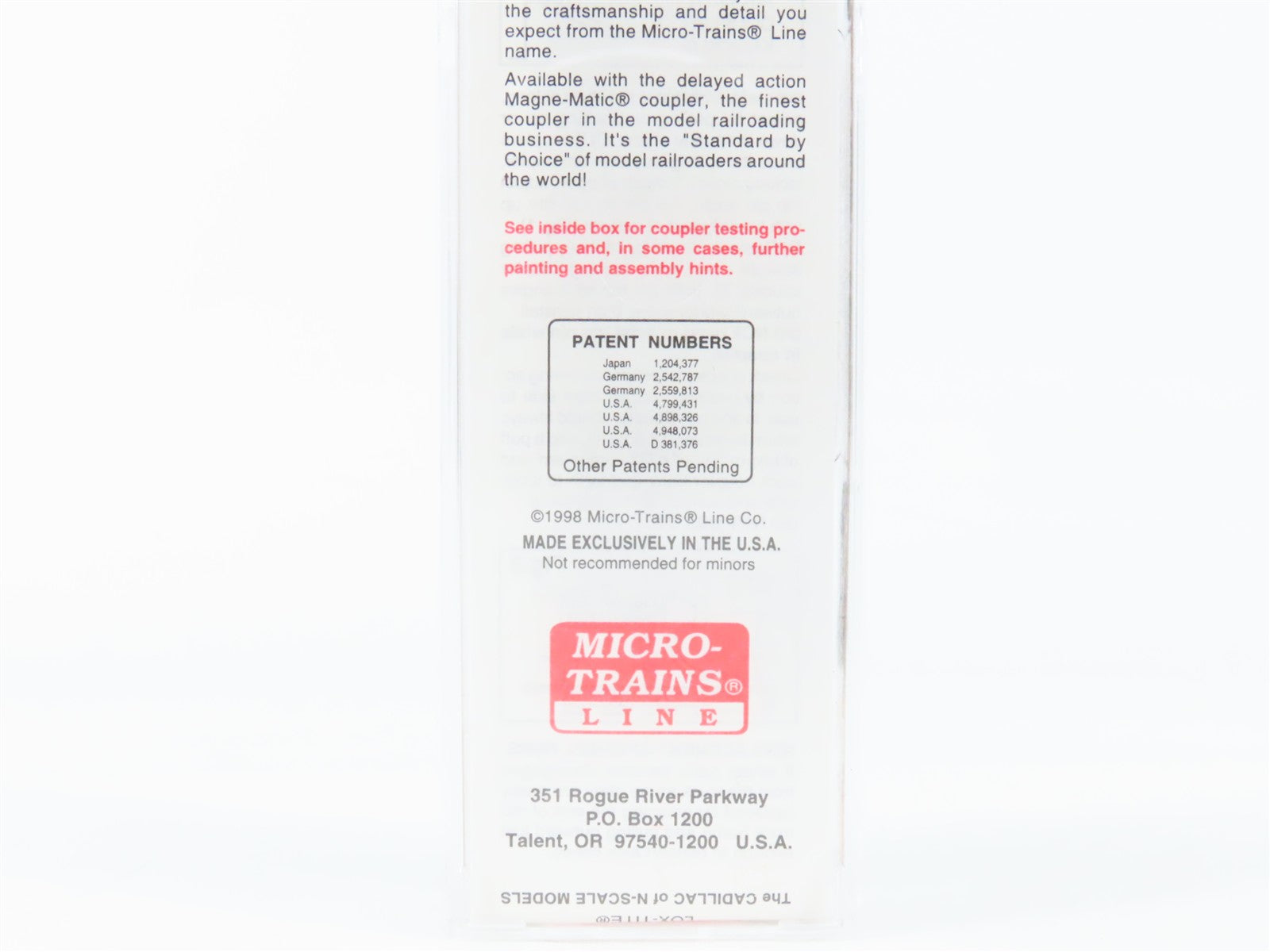 N Scale Micro-Trains MTL 42010 Stark Bro's 40' Double-Sheathed Wood Box Car RTR