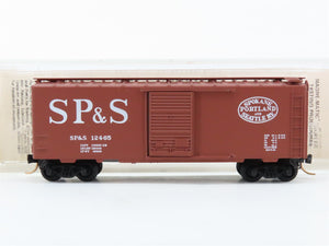 N Scale Micro-Trains MTL SP&S Spokane, Portland & Seattle 40' Box Car 12465 RTR