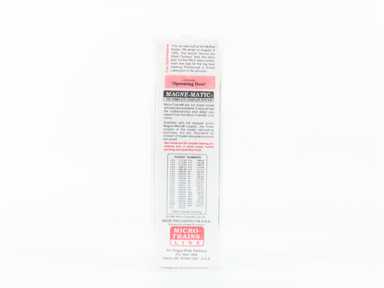 N Scale Micro-Trains MTL 20410 P&LE Pittsburgh & Lake Erie 40' Box Car 20375 RTR