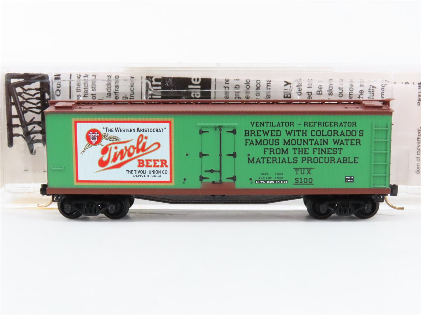 N Scale Micro-Trains MTL 49440 TUX Tivoli Beer 40' Reefer 5100 RTR
