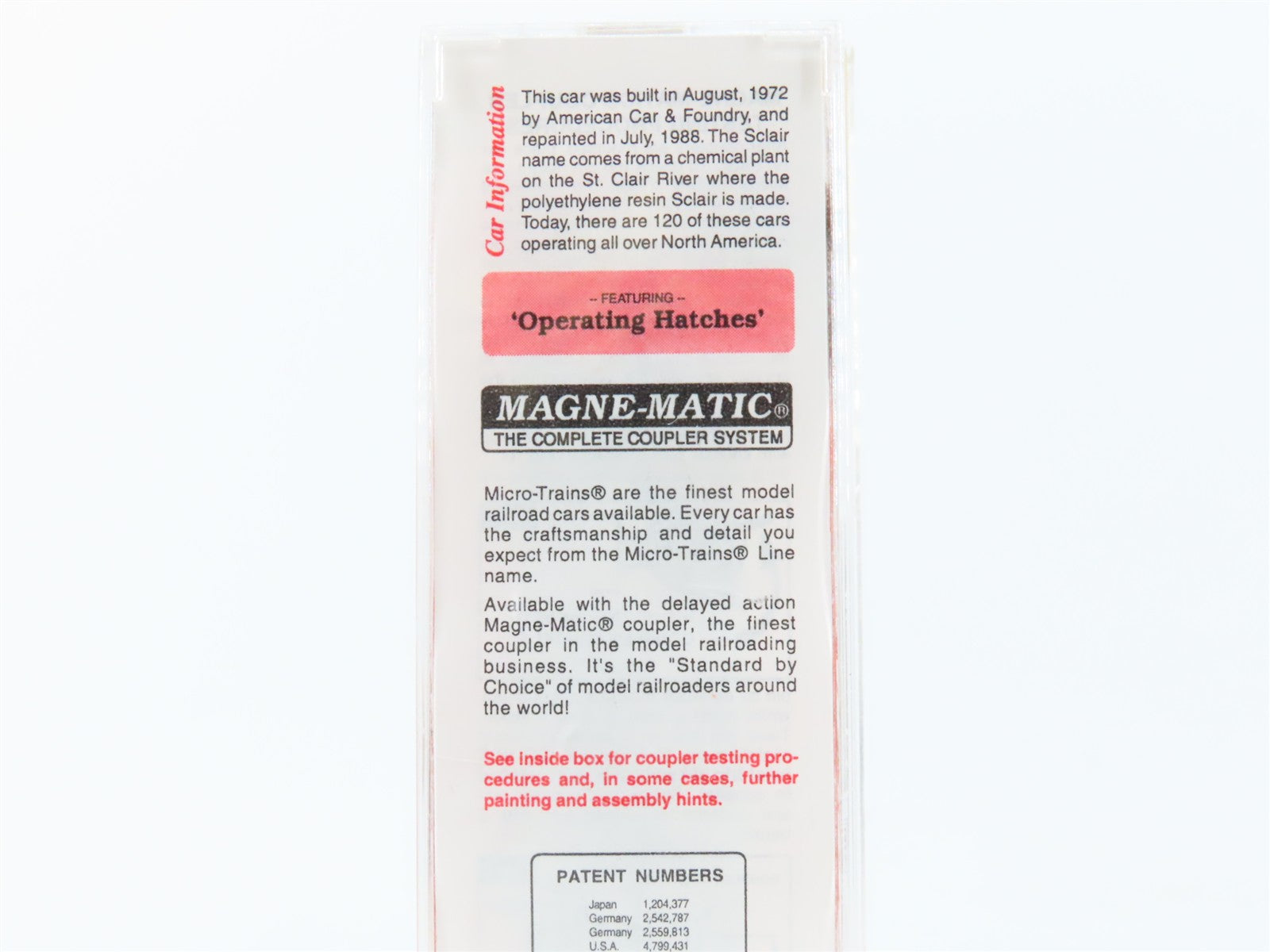 N Scale Micro-Trains MTL 93040 Sclair 3-Bay Covered Hopper Factory Interior RTR