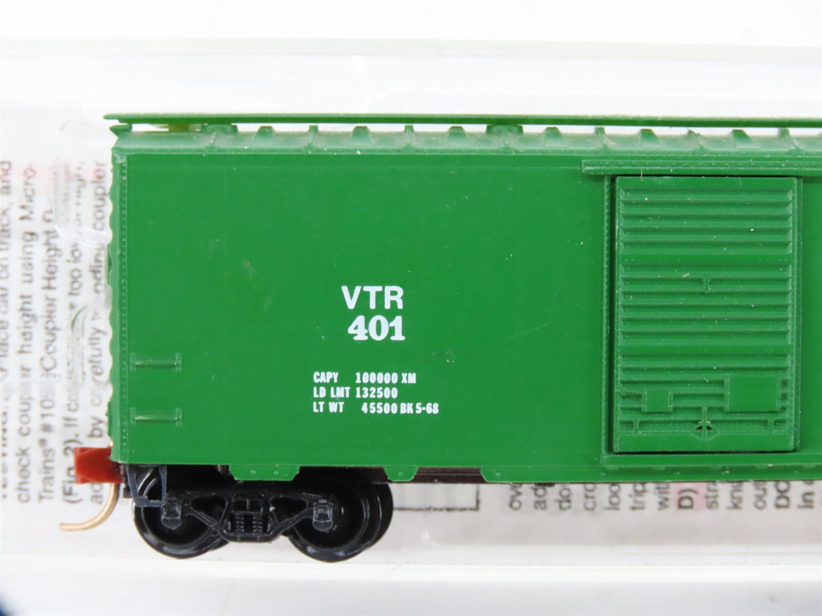 N Scale Micro-Trains MTL VTR Vermont Railway 40' Box Car 401 RTR