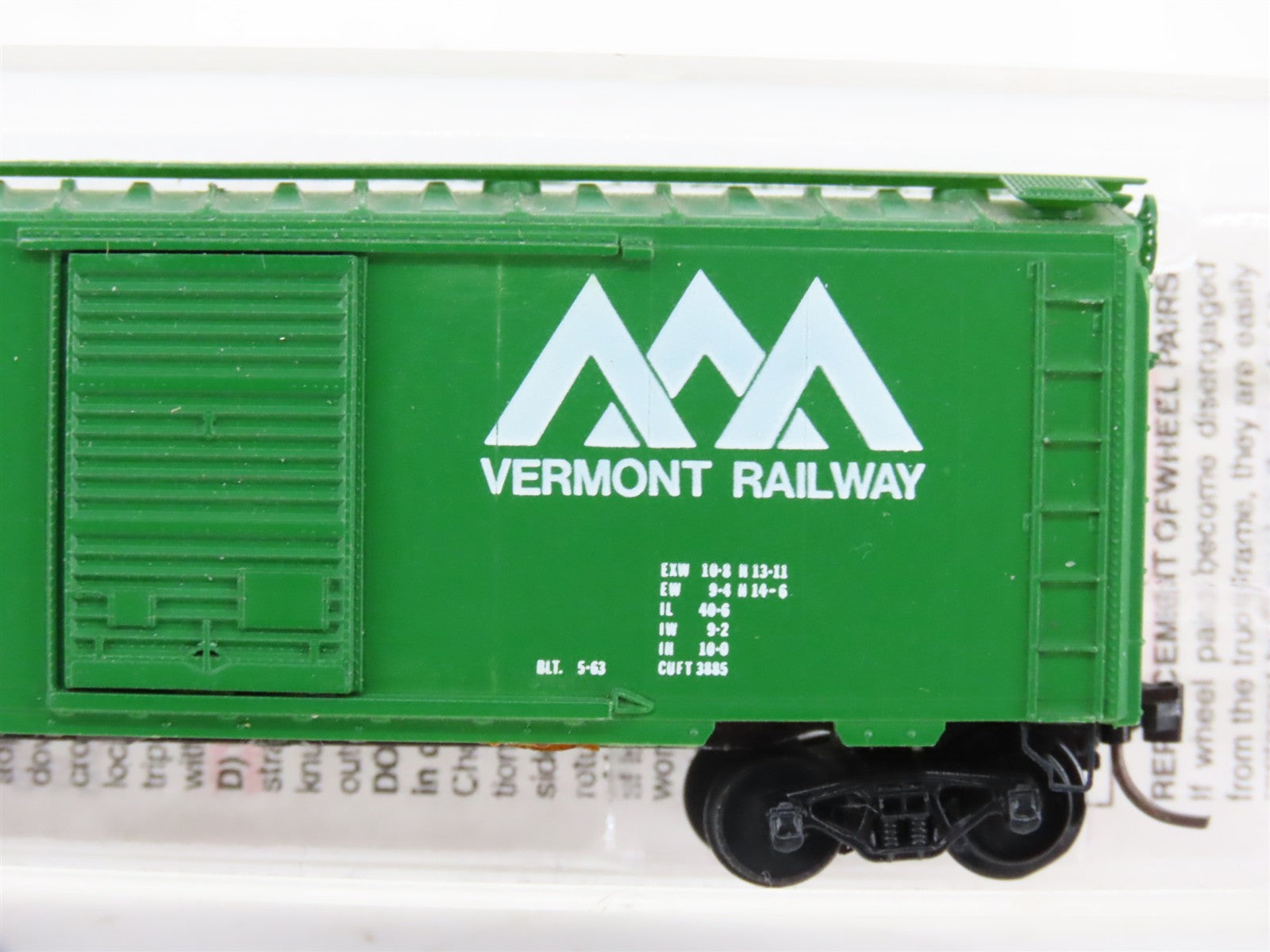 N Scale Micro-Trains MTL VTR Vermont Railway 40' Box Car 401 RTR