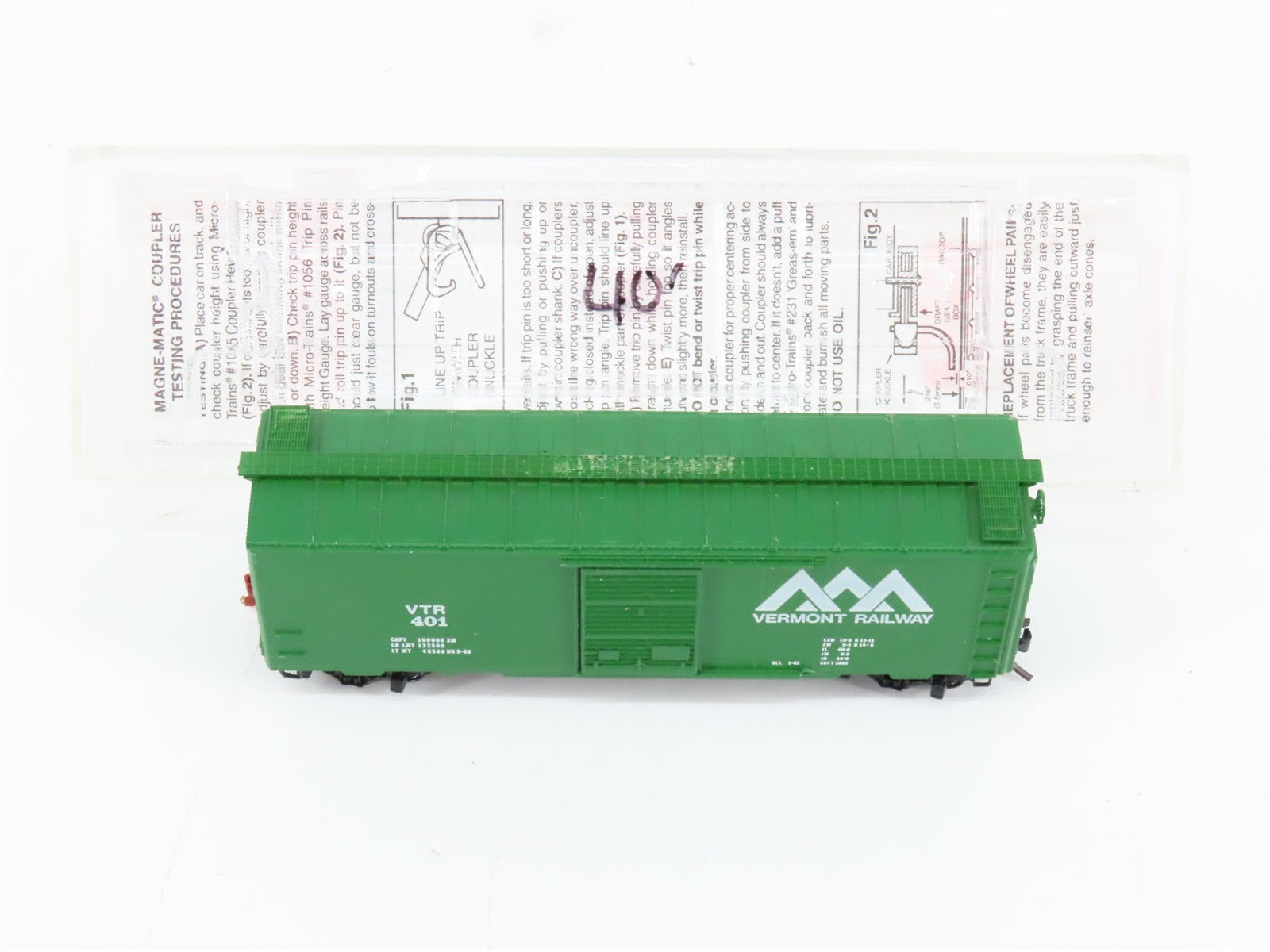 N Scale Micro-Trains MTL VTR Vermont Railway 40' Box Car 401 RTR