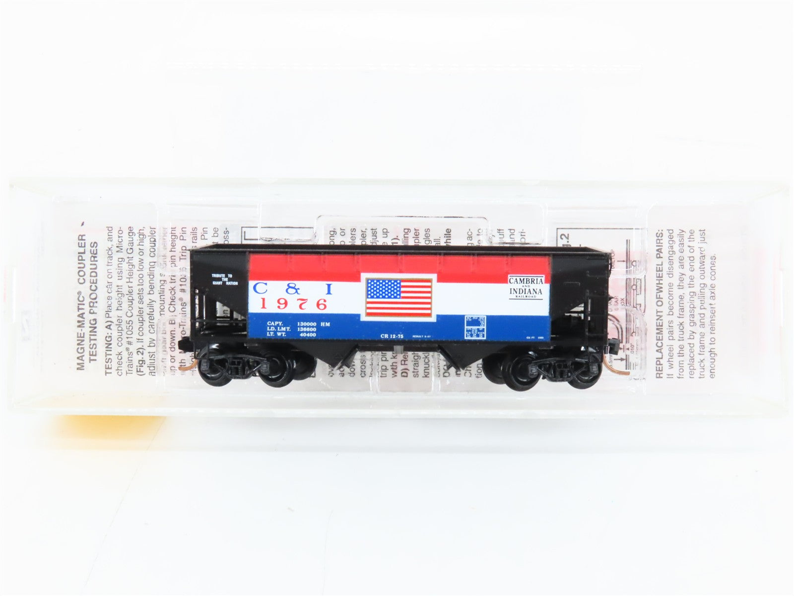 N Scale Micro-Trains MTL 55430 C&I Cambria & Indiana 33' 2-Bay Hopper 1976 RTR