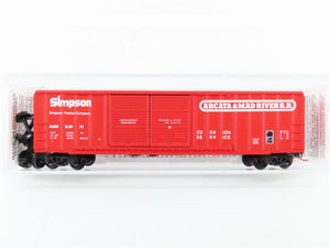 N Scale Micro-Trains MTL 03000110 Arcata & Mad River 50' Rib Side Box Car RTR