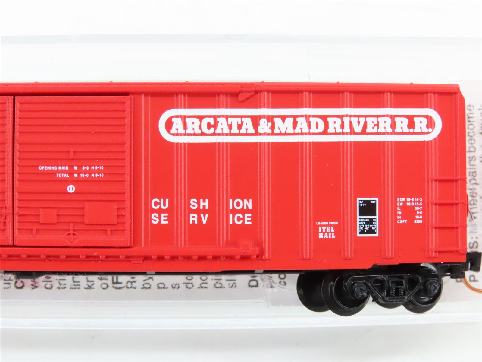 N Scale Micro-Trains MTL 03000110 Arcata & Mad River 50' Rib Side Box Car RTR