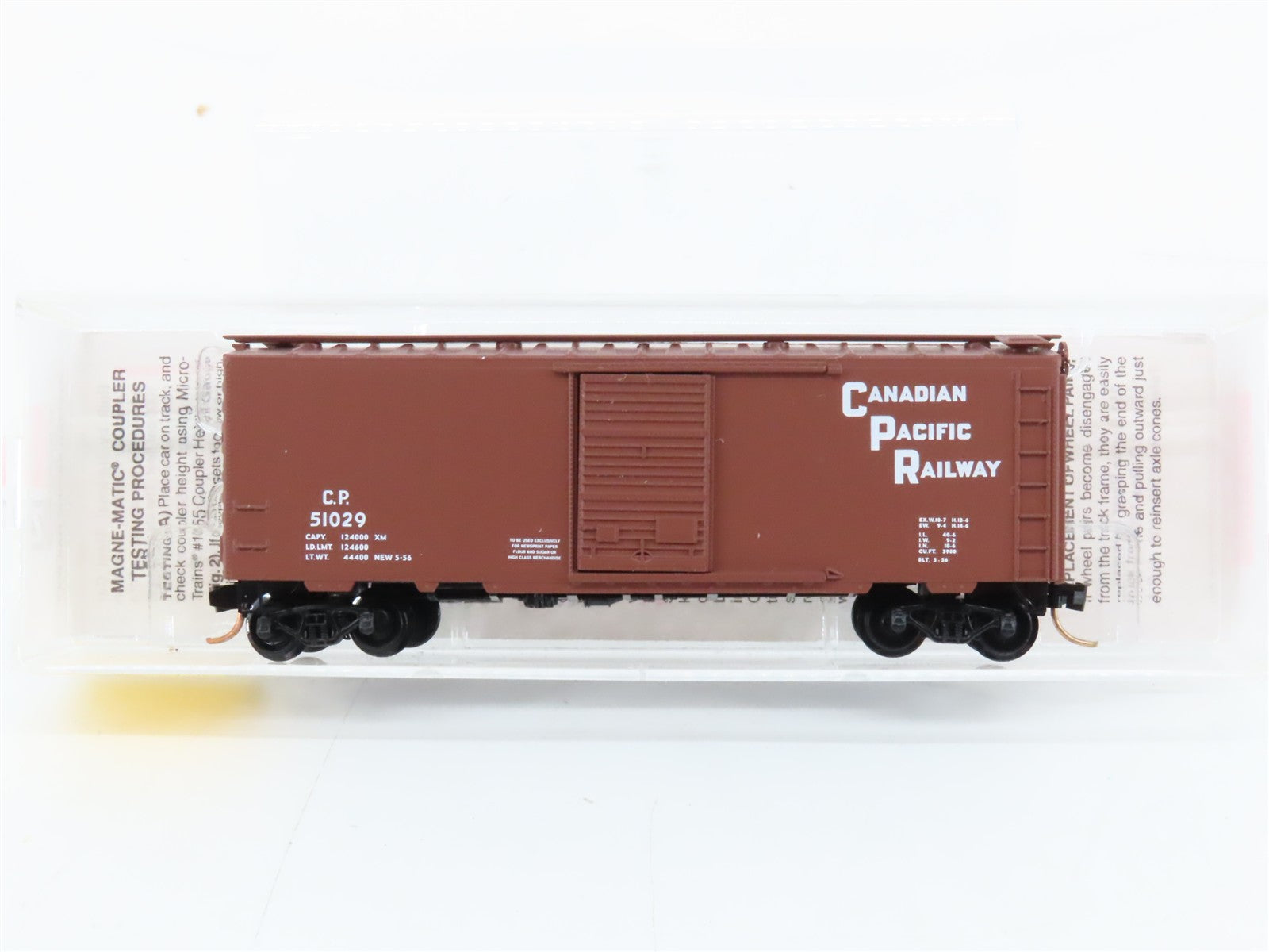 N Scale Micro-Trains MTL 20436/1 CP Canadian Pacific 40' Box Car 51029 RTR