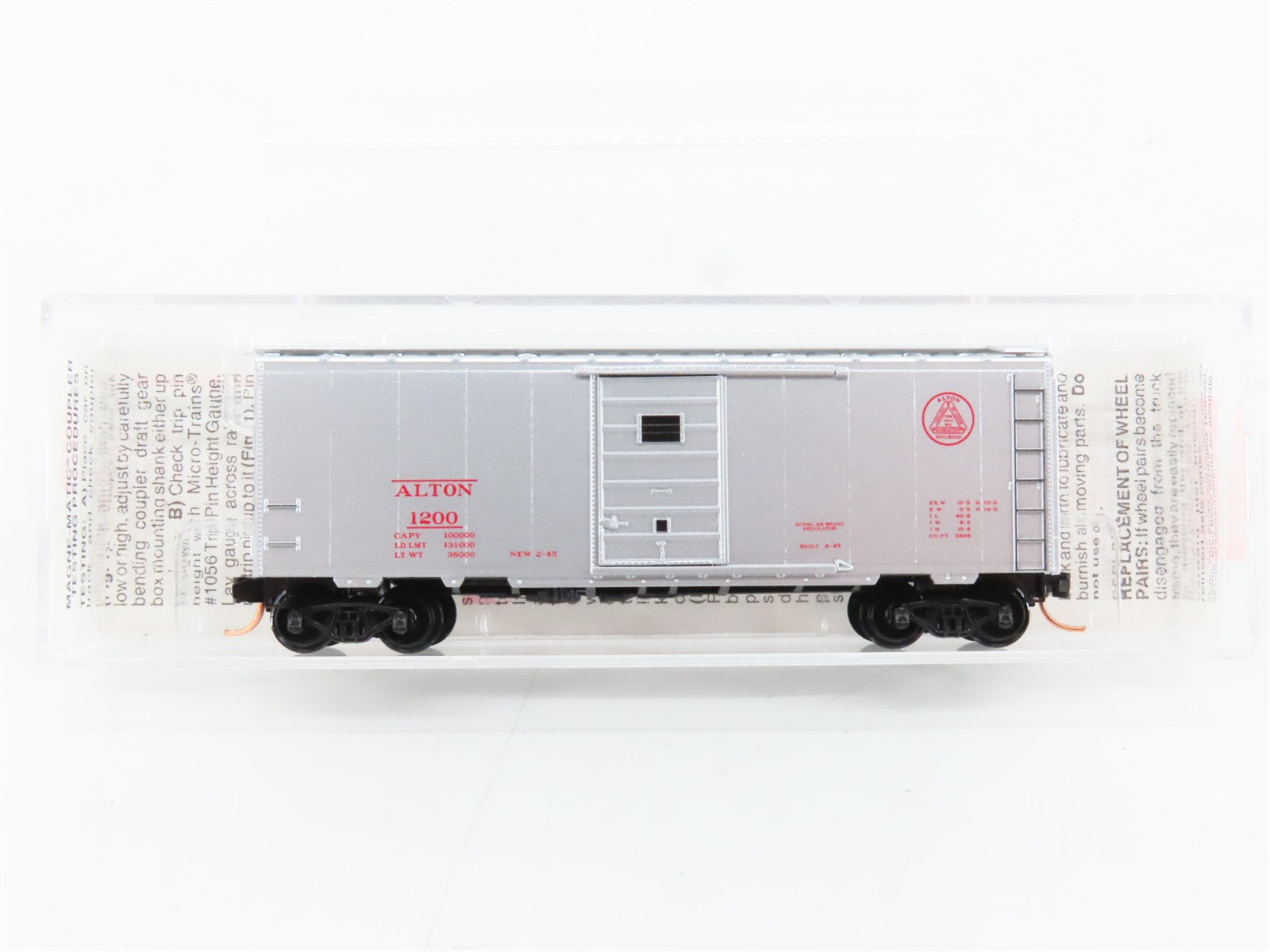 N Scale Micro-Trains MTL 20586 Alton Railroad 40' Box Car 1200 RTR