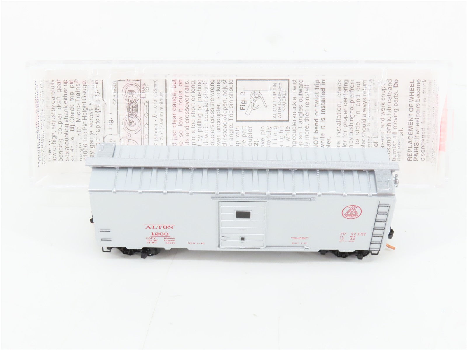 N Scale Micro-Trains MTL 20586 Alton Railroad 40' Box Car 1200 RTR