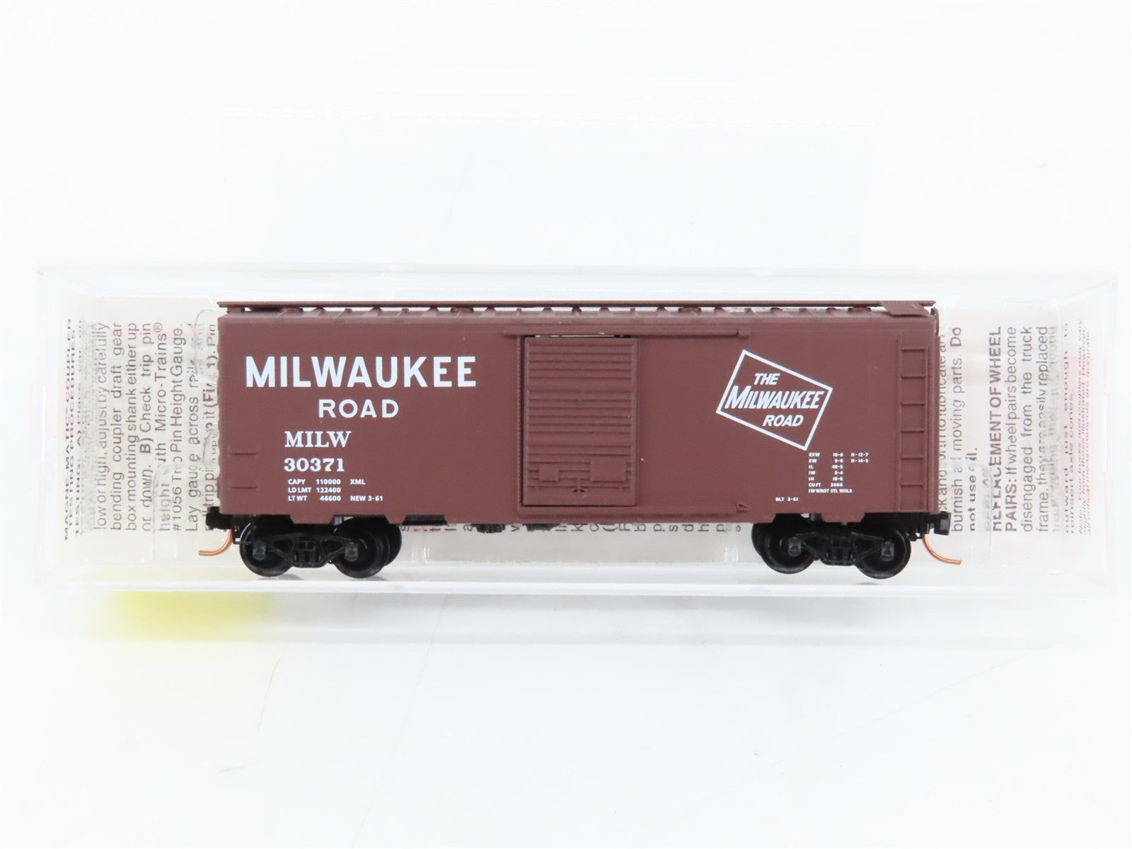 N Scale Micro-Trains MTL 20526 MILW Milwaukee Road 40' Box Car 30371 RTR