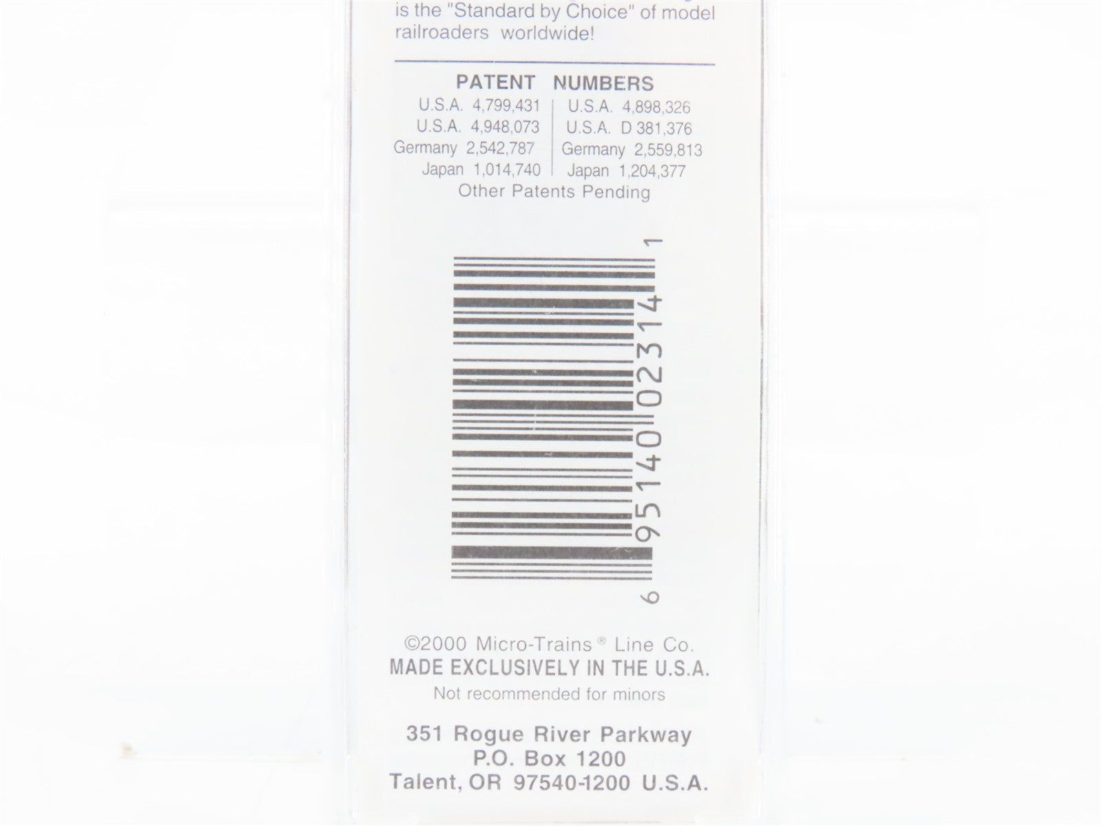 N Scale Micro-Trains MTL 20526 MILW Milwaukee Road 40' Box Car 30371 RTR
