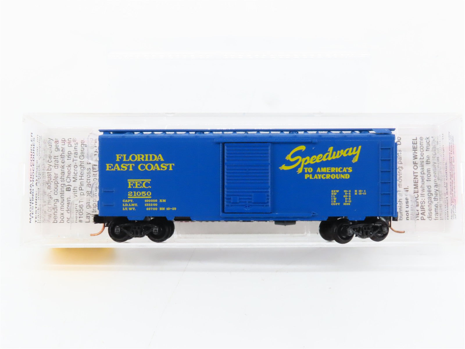 N Scale Micro-Trains MTL 20096 FEC Florida East Coast 40' Box Car 21050 RTR