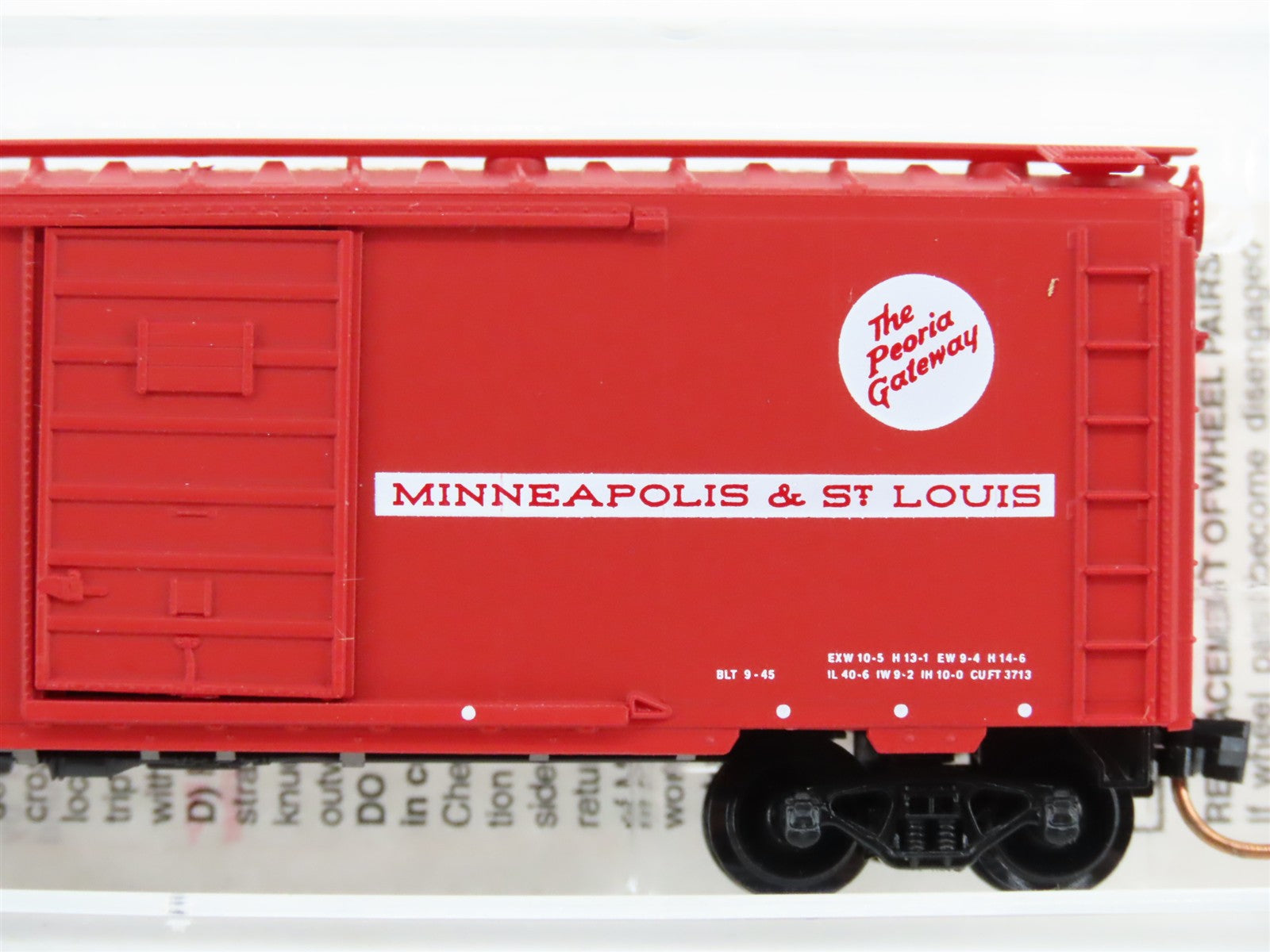 N Scale Micro-Trains MTL 20860 M.StL Minneapolis & St. Louis 40' Box Car RTR