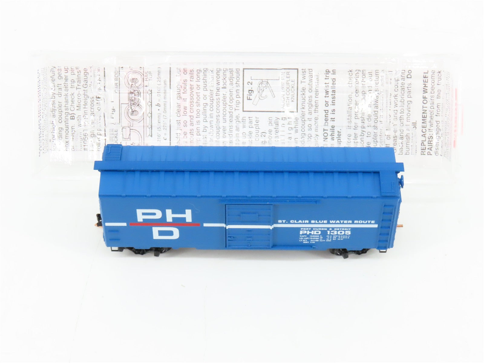 N Scale Micro-Trains MTL 20150 PHD Port Huron & Detroit 40' Box Car 1305 RTR