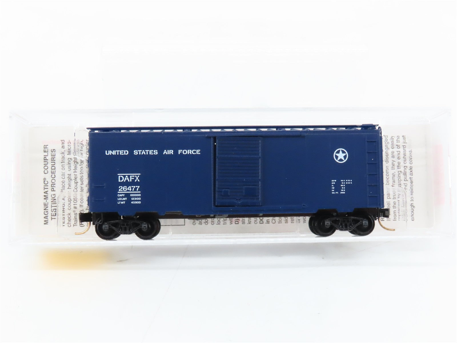 N Scale Micro-Trains MTL 20446 DAFX United States Air Force 40' Box Car RTR