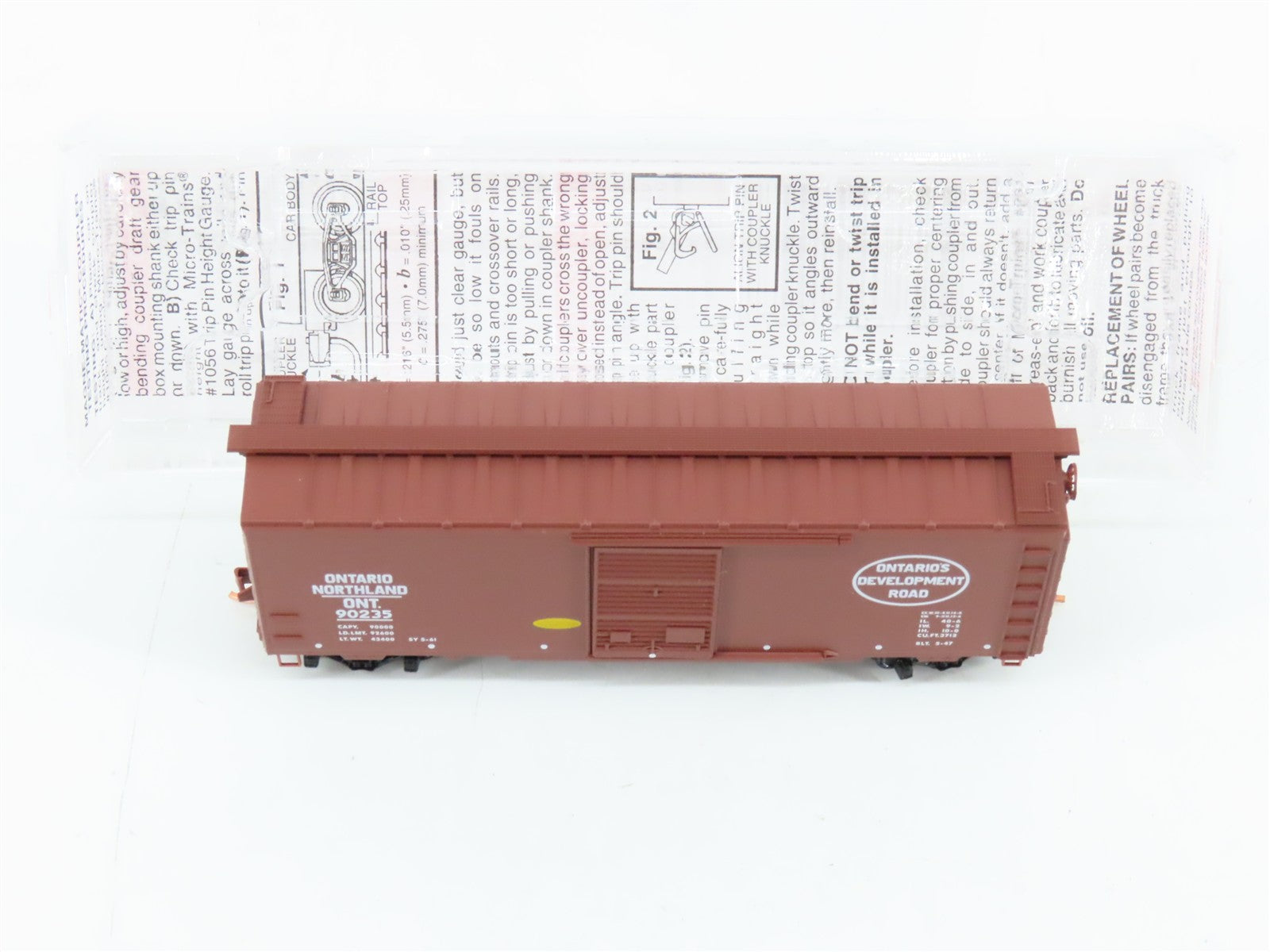 N Scale Micro-Trains MTL 02000376 ONT Ontario & Northland 40' Box Car 90235 RTR