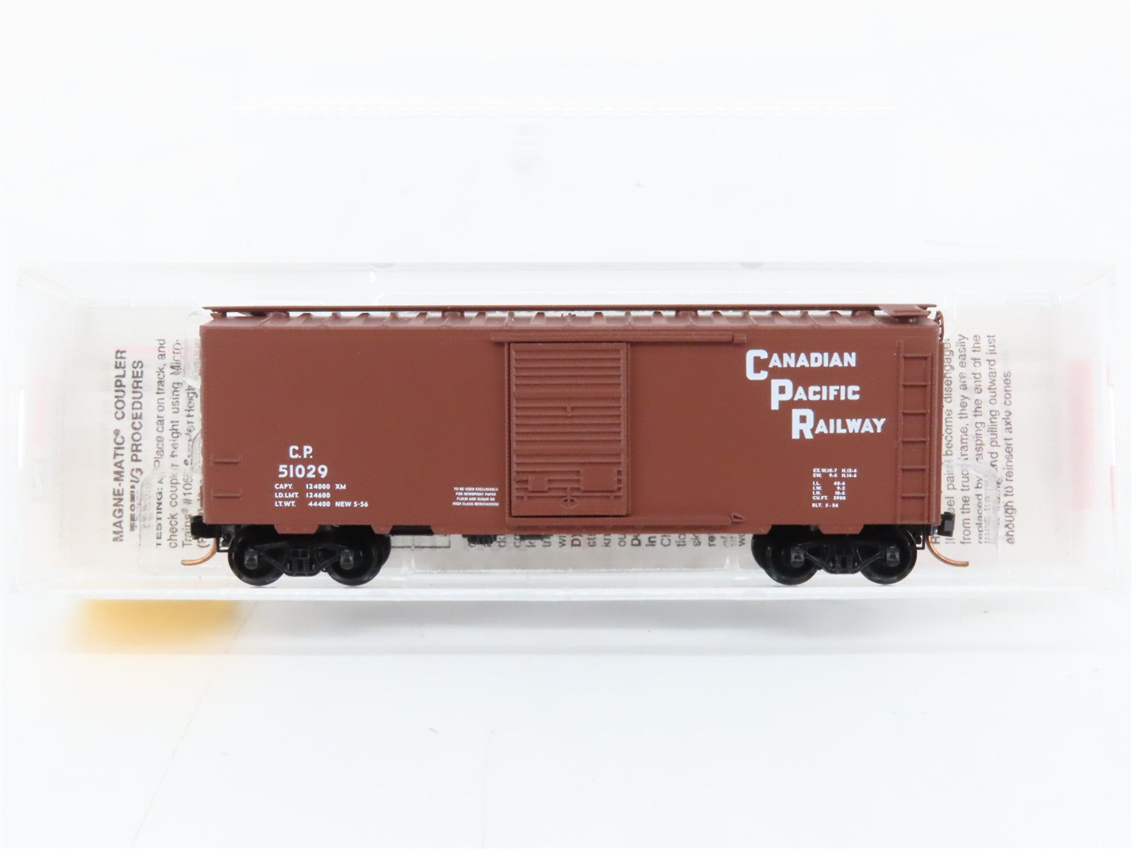 N Scale Micro-Trains MTL 20436/1 CP Canadian Pacific 40' Box Car 51029 RTR