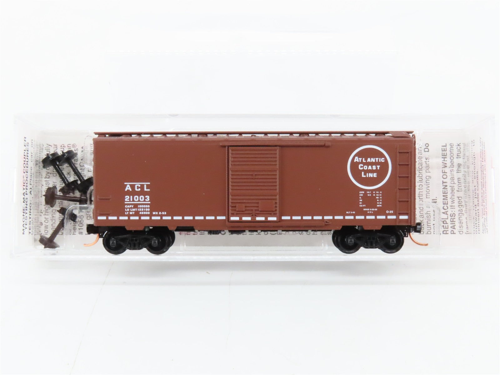 N Scale Micro-Trains MTL 20636 ACL Atlantic Coast Line 40' Box Car 21003 RTR