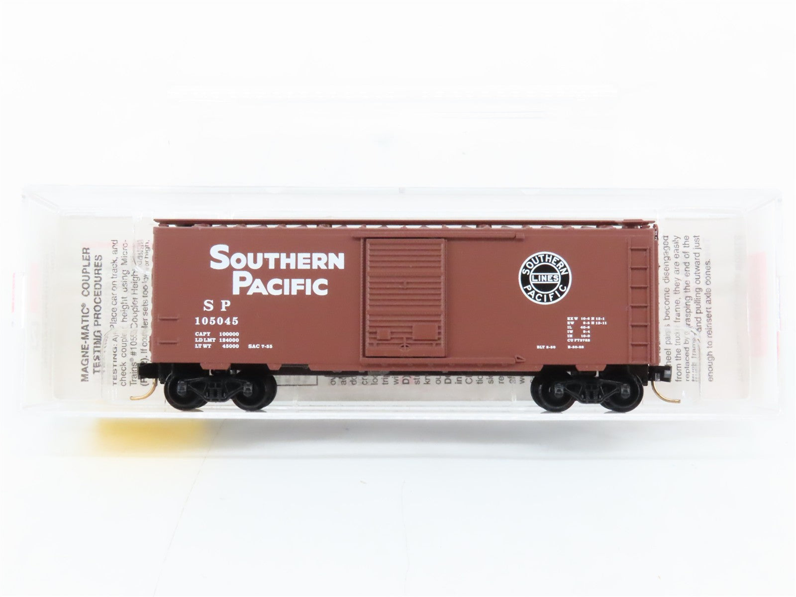 N Scale Micro-Trains MTL 20080 SP Southern Pacific 40' Box Car 105045 RTR