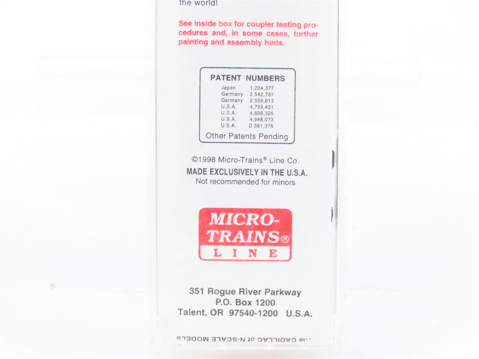 N Scale Micro-Trains MTL 20080 SP Southern Pacific 40' Box Car 105045 RTR