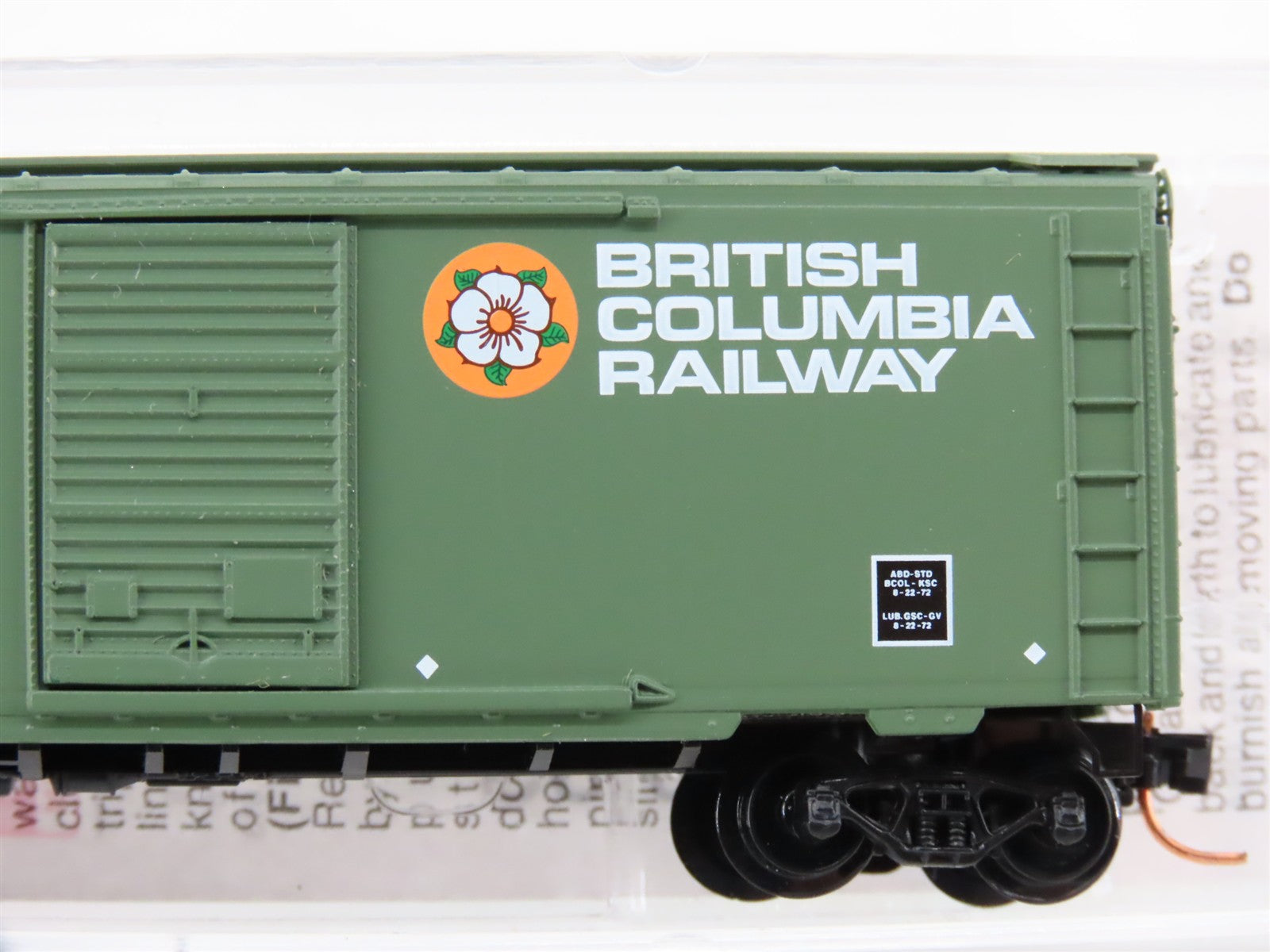 N Scale Micro-Trains MTL 20580 BCOL British Columbia Railway 40' Box Car RTR
