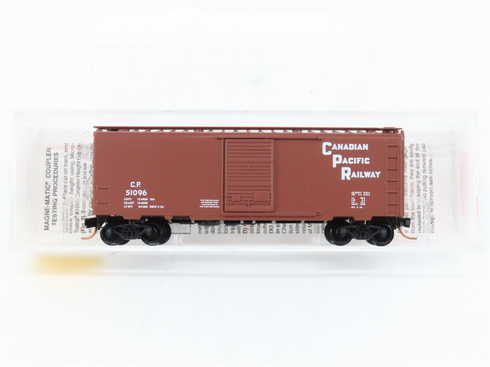N Scale Micro-Trains MTL 20436/3 C.P. Canadian Pacific 40' Box Car 51096 RTR