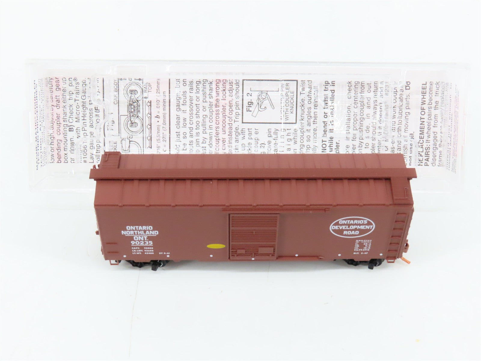 N Scale Micro-Trains MTL 02000376 ONT Ontario & Northland 40' Box Car 90235 RTR