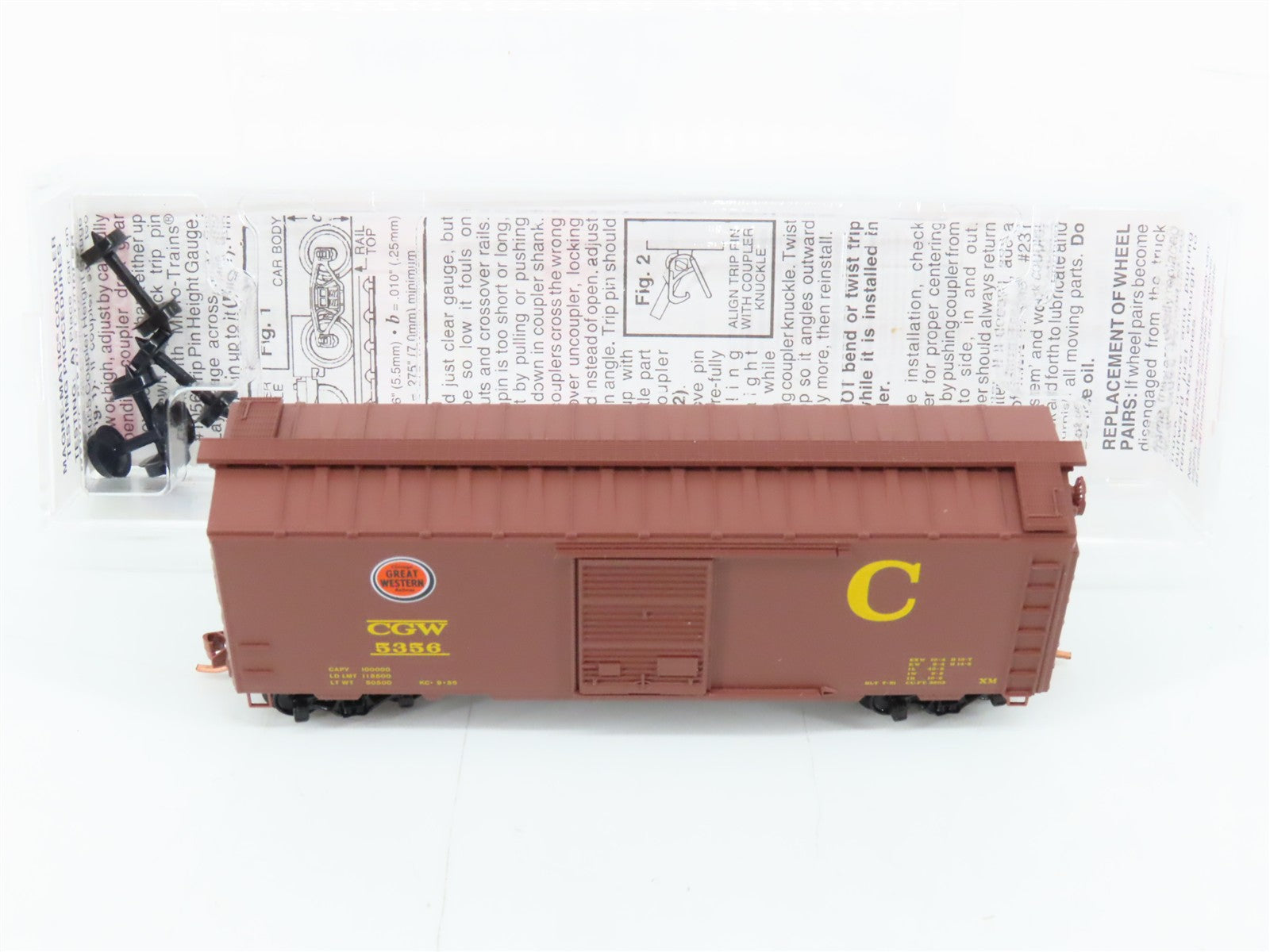 N Scale Micro-Trains MTL 02000736 CGW Chicago Great Western 40' Box Car 5356 RTR