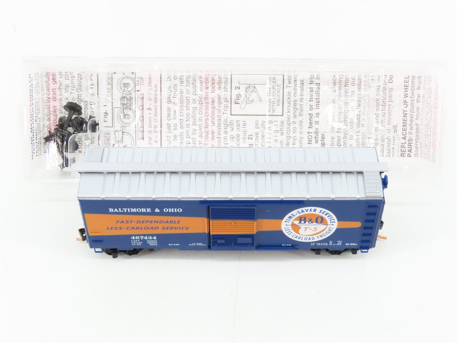 N Scale Micro-Trains MTL 20266 B&O Baltimore & Ohio 40' Box Car 467434 RTR