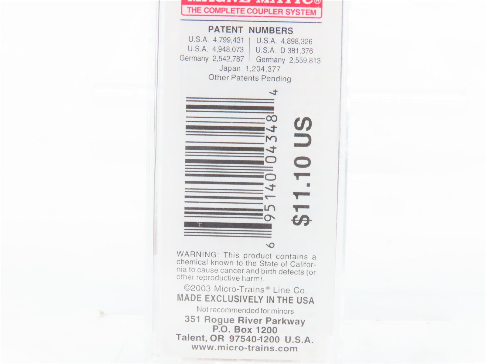 N Scale Micro-Trains MTL 20606 N&W Norfolk & Western 40' Box Car 44324 RTR