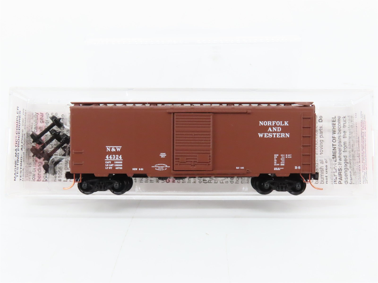 N Scale Micro-Trains MTL 20606 N&W Norfolk & Western 40' Standard Box Car RTR