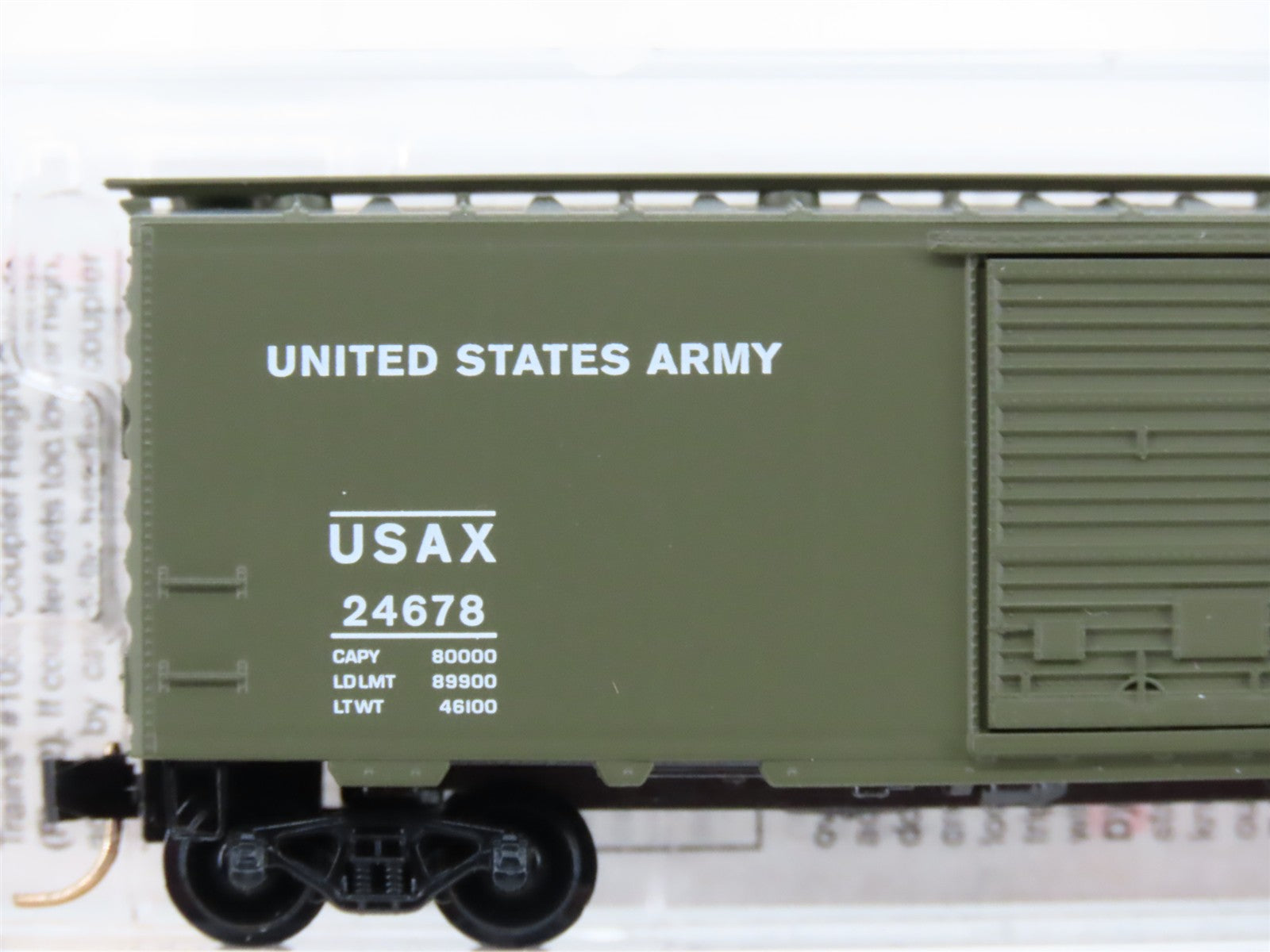 N Scale Micro-Trains MTL 20456 USAX United States Army 40' Box Car 24678 RTR