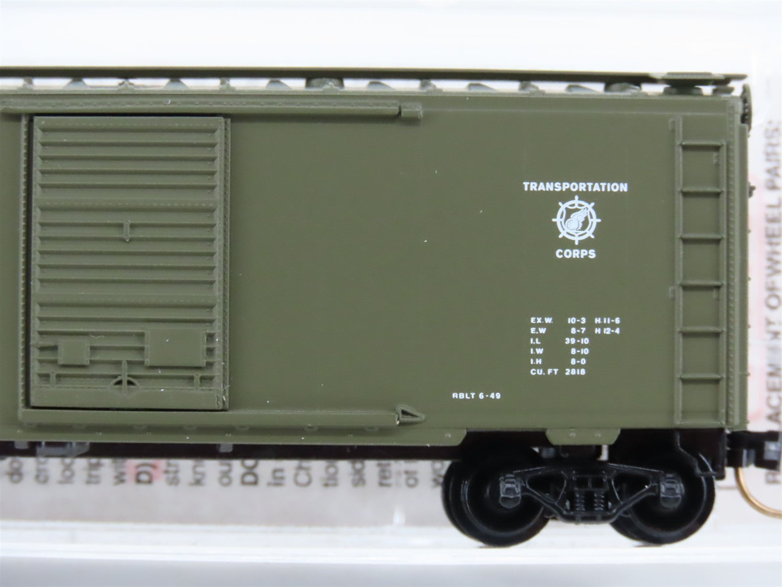 N Scale Micro-Trains MTL 20456 USAX United States Army 40' Box Car 24678 RTR