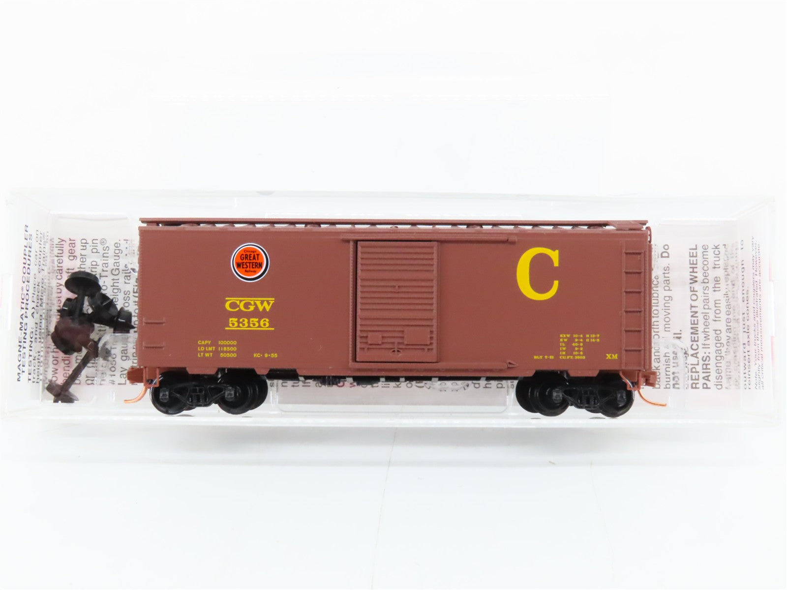 N Scale Micro-Trains MTL 02000736 CGW Chicago Great Western 40' Box Car 5356 RTR