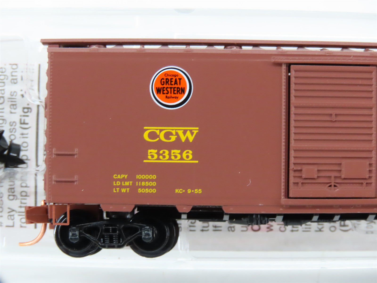 N Scale Micro-Trains MTL 02000736 CGW Chicago Great Western 40' Box Car 5356 RTR