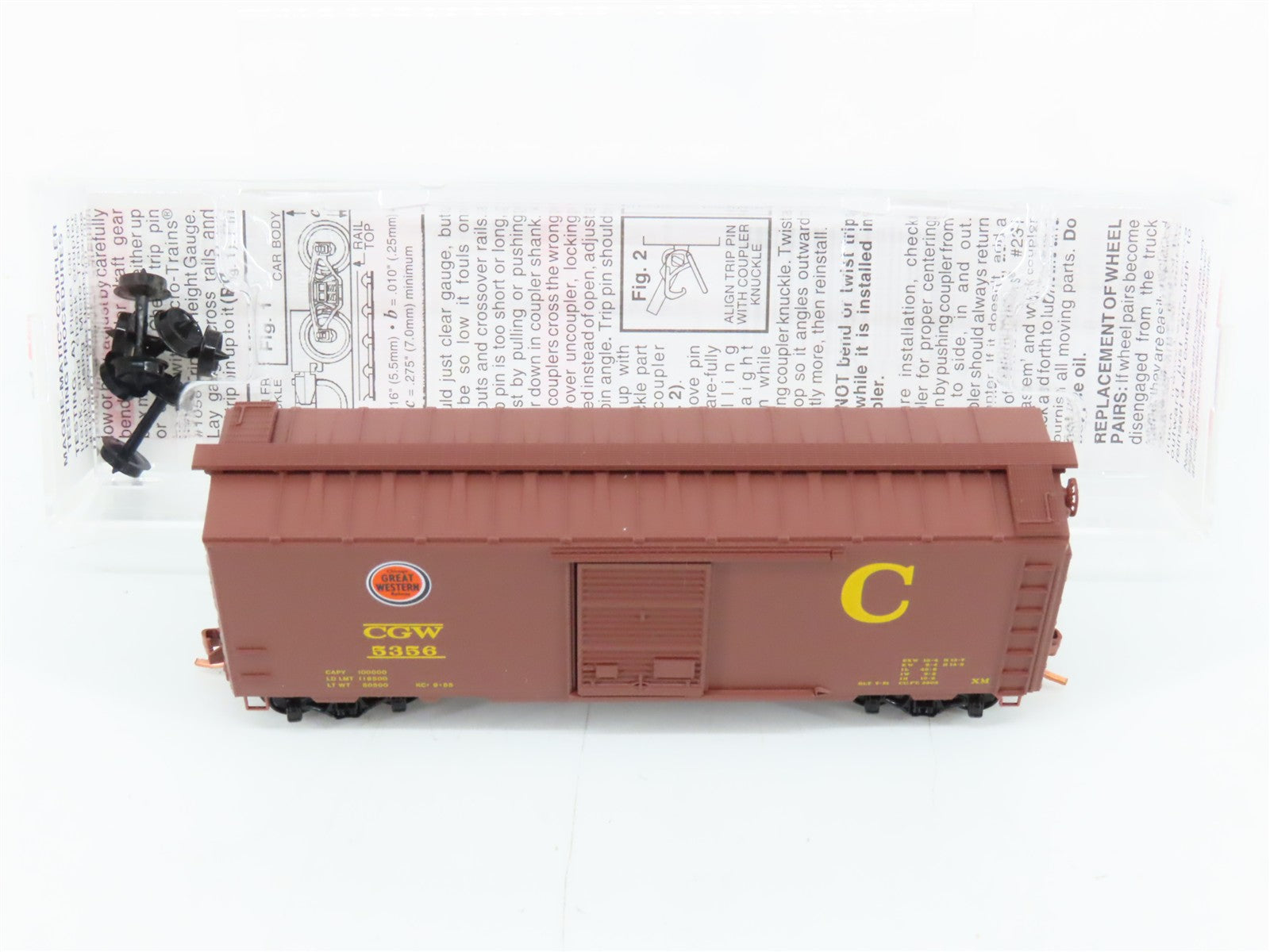 N Scale Micro-Trains MTL 02000736 CGW Chicago Great Western 40' Box Car 5356 RTR