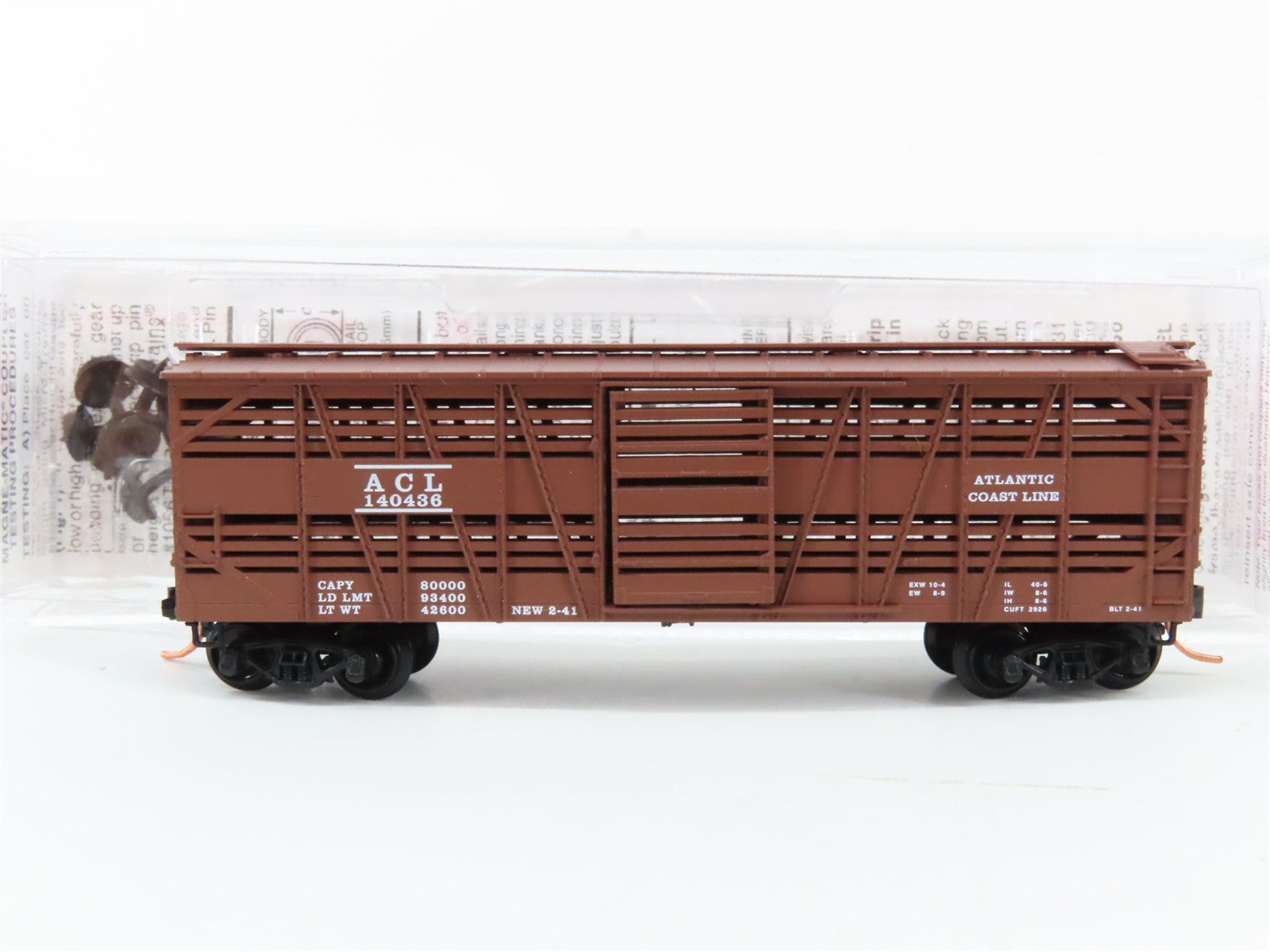 N Scale Micro-Trains MTL 35100 Atlantic Coast Line 40' Stock/Cattle Car RTR